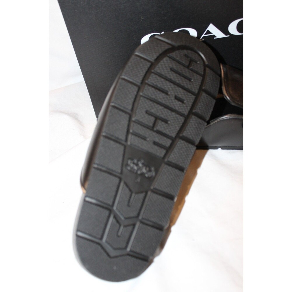 COACH WOMEN'S SCULPT C LEATHER CLOG BLACK COPPER NIB SZ 6 - Picture 6 of 6